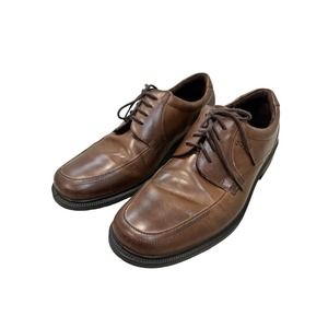 Mens Shoes ECCO Oxford Size EU 45 US 11M Brown Leather Dress Round Toe